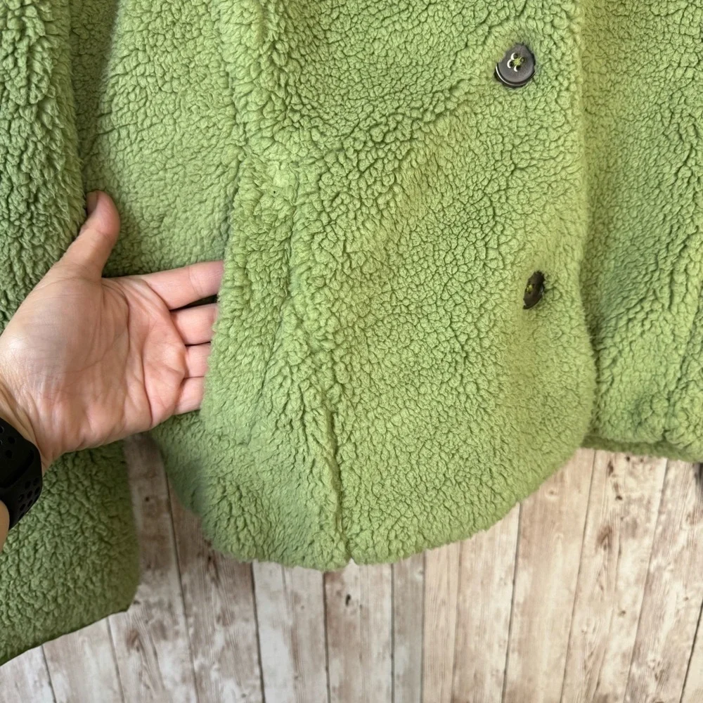 Free People‎ Joplin Cozy Sweet Pistachio Jacket Size Medium Women